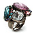 Crystal Cluster Cocktail Ring (Multicoloured)