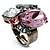 Crystal Cluster Cocktail Ring (Multicoloured) - view 3