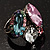 Crystal Cluster Cocktail Ring (Multicoloured) - view 6