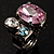 Bold Multicoloured Crystal Cluster Cocktail Ring - view 9