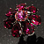 Oversized Magenta Crystal Flower Cocktail Ring - view 7