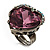 Pink Crystal Contemporary Heart Ring - view 5