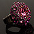 Magenta Crystal Dome Shaped Cocktail Ring - view 9