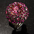 Magenta Crystal Dome Shaped Cocktail Ring - view 2