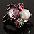 Luxurious Crystal Cluster Cocktail Ring (Multicoloured) - view 7