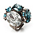 Crystal Cluster Cocktail Ring (Clear&Light Blue) - view 2