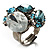 Crystal Cluster Cocktail Ring (Clear&Light Blue) - view 3