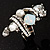 Giant Vintage Crystal Cocktail Ring (Clear&Cloudy White) - view 10