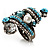 Giant Vintage Crystal Cocktail Ring (Clear & Sky Blue) - view 6