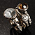 Vintage Wide Band Crystal Cocktail Ring (Clear&Amber) - view 3