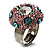 Multicoloured Crystal Dome Shaped Cocktail Ring - view 3