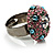 Multicoloured Crystal Dome Shaped Cocktail Ring - view 4