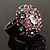 Multicoloured Crystal Dome Shaped Cocktail Ring - view 2