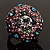 Multicoloured Crystal Dome Shaped Cocktail Ring - view 7