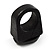 Jet-Black Oval Glass Wooden Ring (Black) - view 5