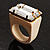 Clear Acrylic Wood Boho Ring (Cream) - view 5
