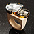 Acrylic Wooden Boho Style Fashion Ring (Clear&Cream) - view 3