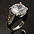 Clear Crystal Cz Statement Ring (Silver Tone) - view 13