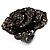 Sultry Crystal Rose Cocktail Ring (Black Tone) - view 10