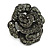 Sultry Crystal Rose Cocktail Ring (Black Tone) - view 4