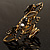 Gold Tone Elongate Crystal Vintage Cocktail Ring - view 9