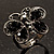 Charming Jet Black Diamante Butterfly Ring - view 5