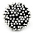 Black & White Glass Floral Stretch Ring - view 4