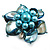 Light Blue Shell Flower Rings (Silver Tone) - view 11