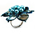 Light Blue Shell Flower Rings (Silver Tone) - view 12