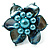 Light Blue Shell Flower Rings (Silver Tone) - view 10