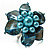 Light Blue Shell Flower Rings (Silver Tone) - view 9