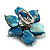 Light Blue Shell Flower Rings (Silver Tone) - view 14