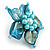 Light Blue Shell Flower Rings (Silver Tone) - view 6
