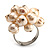 Light Cream Freshwater Pearl Cluster Ring (Silver Tone) - view 2