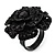 Sultry Crystal Rose Cocktail Ring (Black Tone) - view 3
