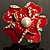 Stunning Red Enamel Crystal Flower Cocktail Ring (Gold Tone) - view 7