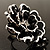 Black Floral Cocktail Ring (Silver Tone) - view 10