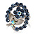 Crystal Butterfly And Flower Ring (Silver&Light Blue) - view 2