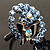 Crystal Butterfly And Flower Ring (Silver&Light Blue) - view 11