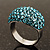 Austrian Crystal Dome Shape Silver Tone Ring (Sky Blue) - view 8