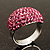 Swarovski Crystal Dome Shape Silver Tone Ring (Pink) - view 4
