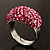 Swarovski Crystal Dome Shape Silver Tone Ring (Pink) - view 9