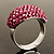 Swarovski Crystal Dome Shape Silver Tone Ring (Pink) - view 10