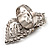 Clear Diamante Victorian Cocktail Ring (Silver Tone) - view 4