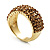 Gold Plated Light Citrine Crystal Band Ring - view 8