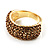 Gold Plated Light Citrine Crystal Band Ring - view 2