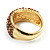 Gold Plated Light Citrine Crystal Band Ring - view 5