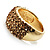 Gold Plated Light Citrine Crystal Band Ring - view 4