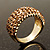 Gold Plated Light Citrine Crystal Band Ring - view 6