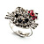 Cute Crystal Kitten Ring (Silver&Clear) - view 5